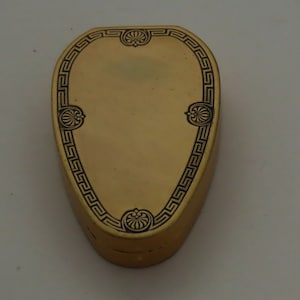 Antique Art Deco Woodworth Karess Powder and Rouge Compact - Gold Tone Metal - 1917 Patent