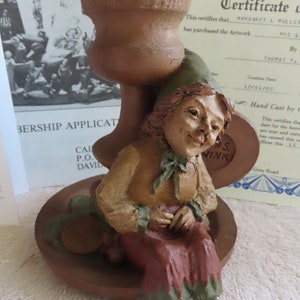 1982 - Tom Clark Cairn Studio Limited Edition Hand Cast Gnome - Mrs. Wink - COA - Signed - Edition 66