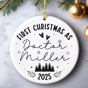 Addobbo natalizio personalizzato per dottore, primo regalo di Natale
