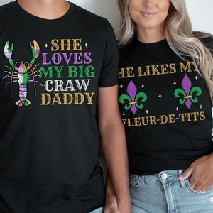 Mardi Gras Shirt, Couples Mardi Gras Shirts, Funny Mardi Gras Gift Saint New Orleans Shirt,Mardi Gras Parade Carnival Tee,Fat Tuesday Tshirt