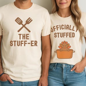 Thanksgiving Pregnancy Announcement Shirts: Funny Matching Couple Reveal Tees