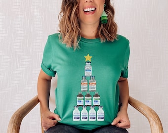 Funny Christmas ICU Nurse T-Shirt, Propofol Xmas Tree