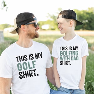 Golf Dad and Son Shirts, Father&#39;s Day Gift for Father, Son, Daughter, Baby, Matching Golfing T-shirts for Dad and Son, Matching Shirt Outfit
