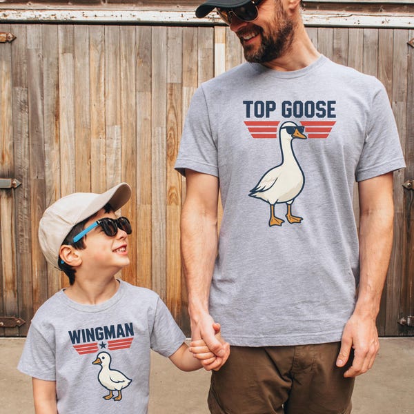 Papa und ich lustige Shirts, Papa Baby passende Shirts, Top Gans und Wingman Tshirt, Vatertag Dada Mini Outfit, Papa Sohn Shirt, Dad Boy Tee