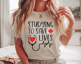 Camiseta divertida para estudiantes de enfermería, regalo de graduación para futuras enfermeras