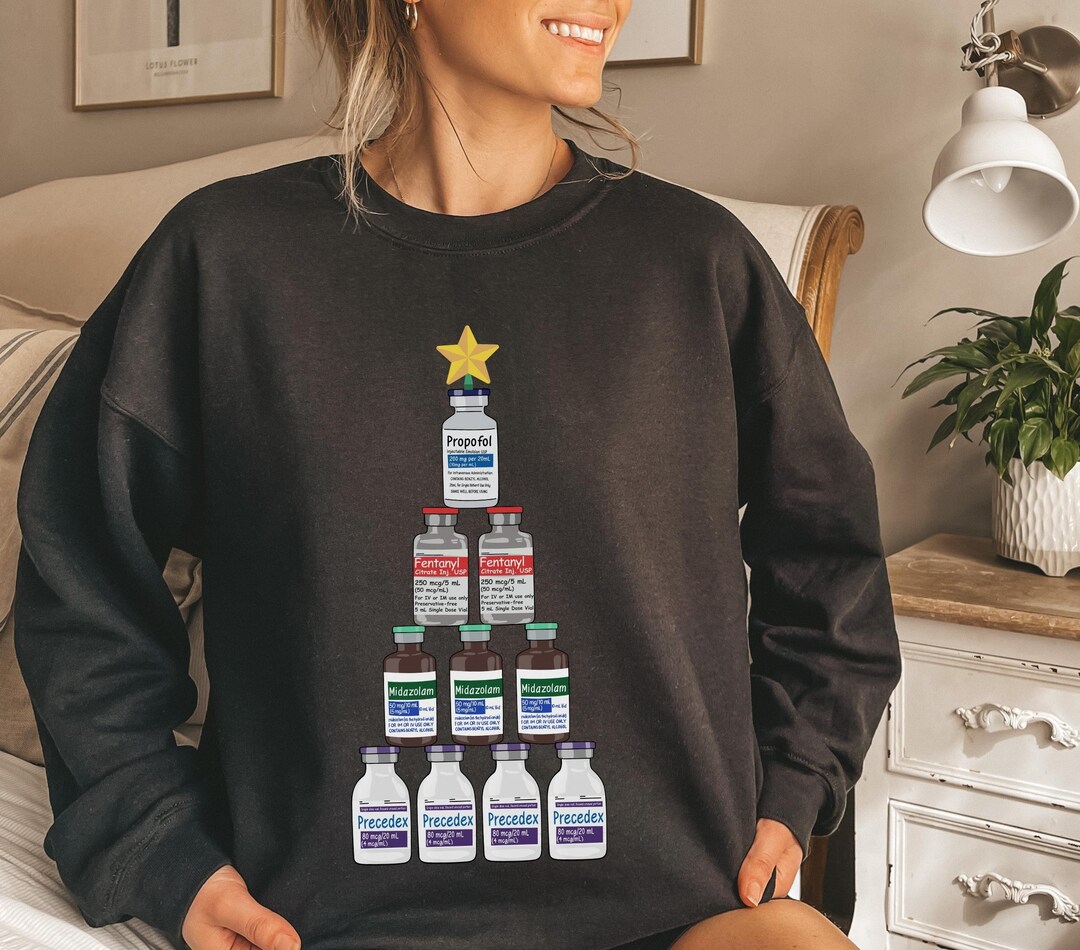 Funny Nurse Christmas Sweatshirt, Funny Rn Pharmacist Tech Xmas