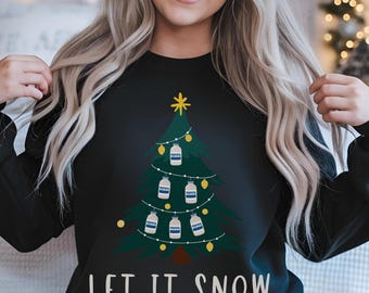 Funny Nurse Christmas Tree Sweatshirt, Propofol Ugly Sweater Party
