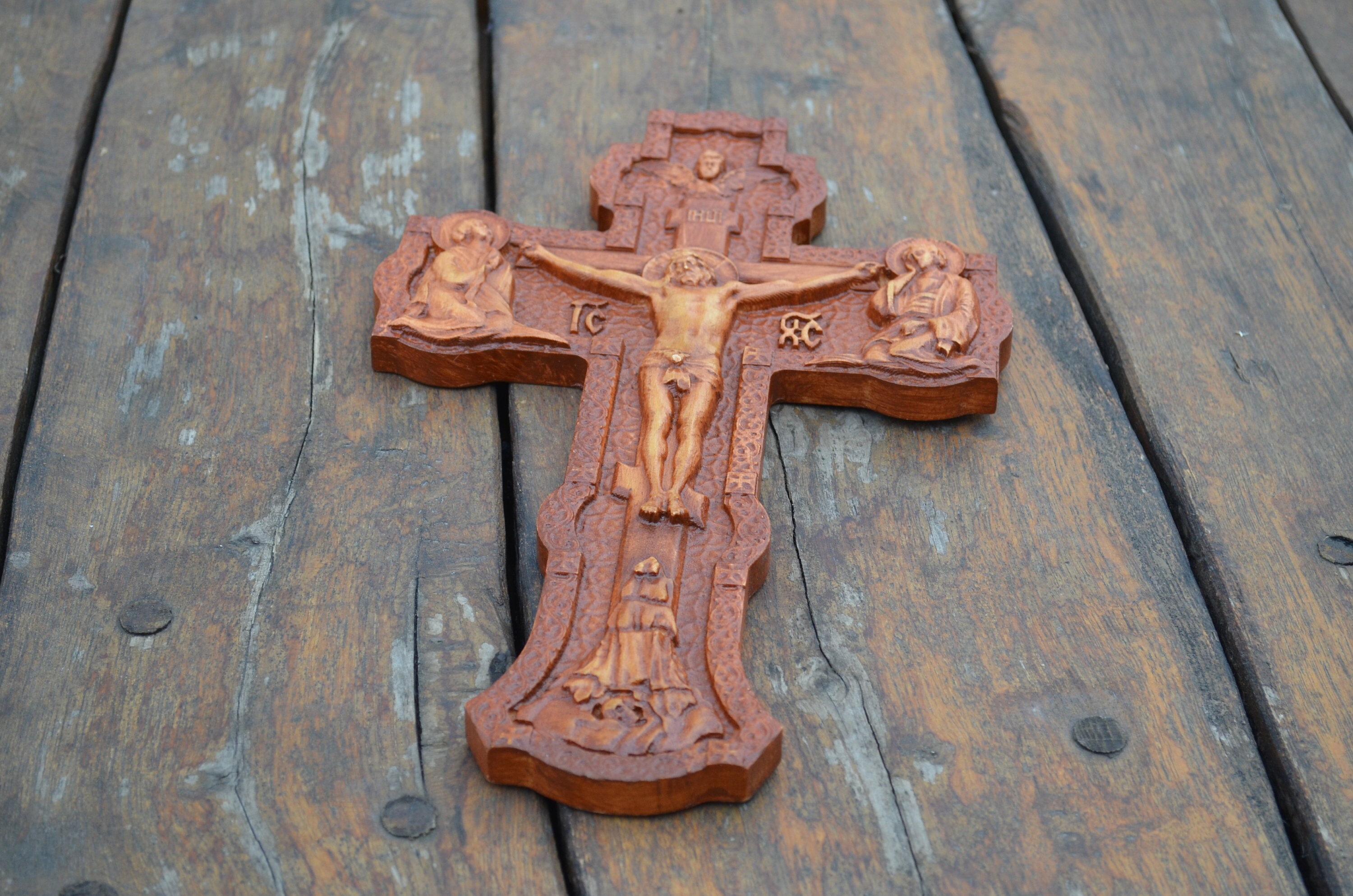Wood Cross Orthodox Cross Wall Crucifix Spirituality & Etsy UK
