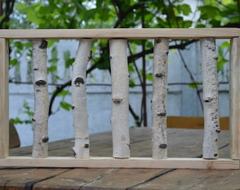 White birch wall, Framed birch, birch stand, natural log, modern rustic decor, Wedding decor