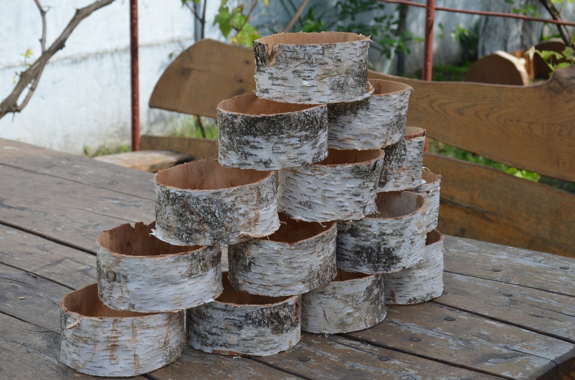 Large Natural White Birch Bark Sheets White Birch Bark round Etsy