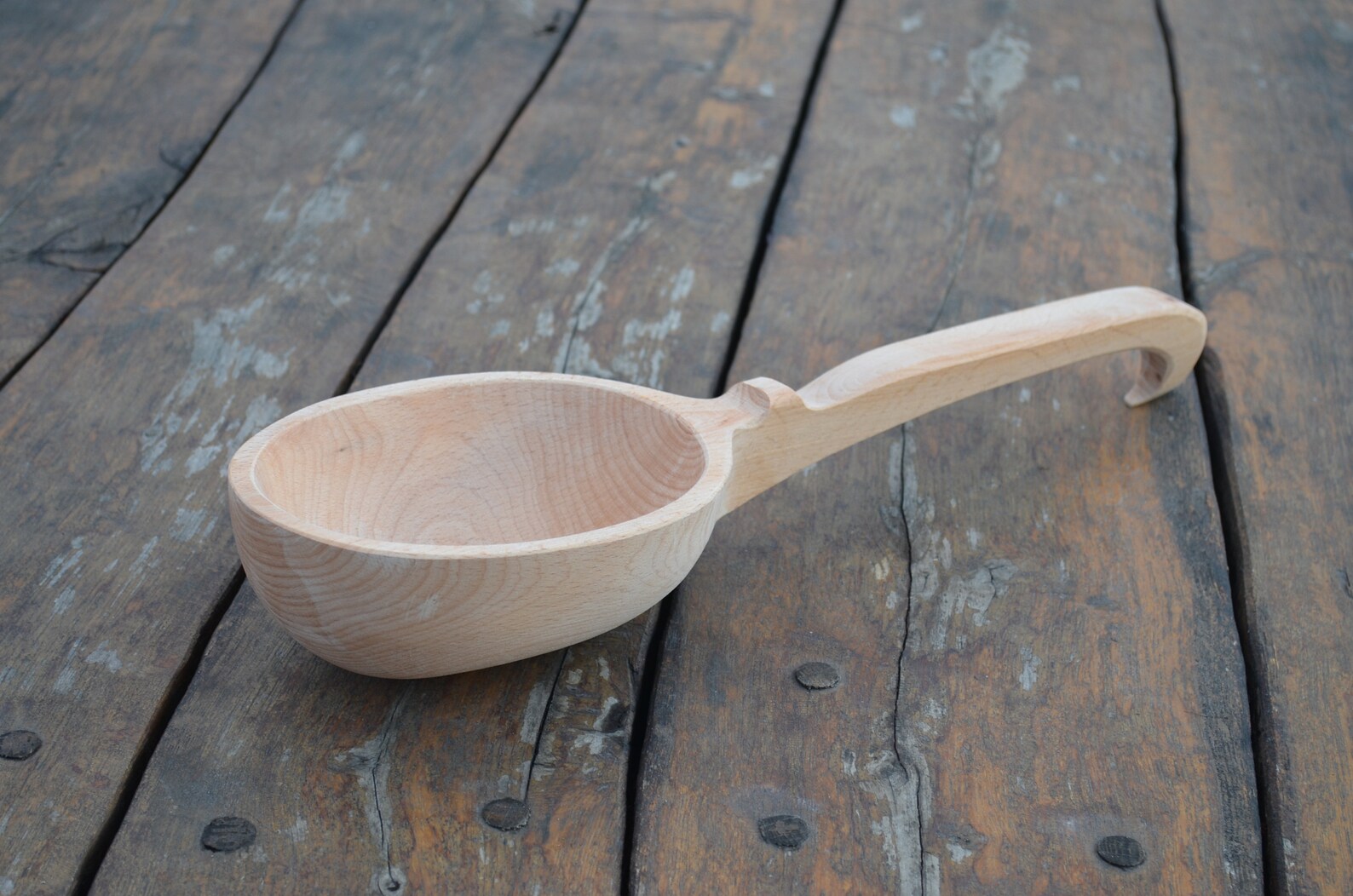 Large Wooden Long Handle Ladle Scoop Water Spoon for Bath Etsy