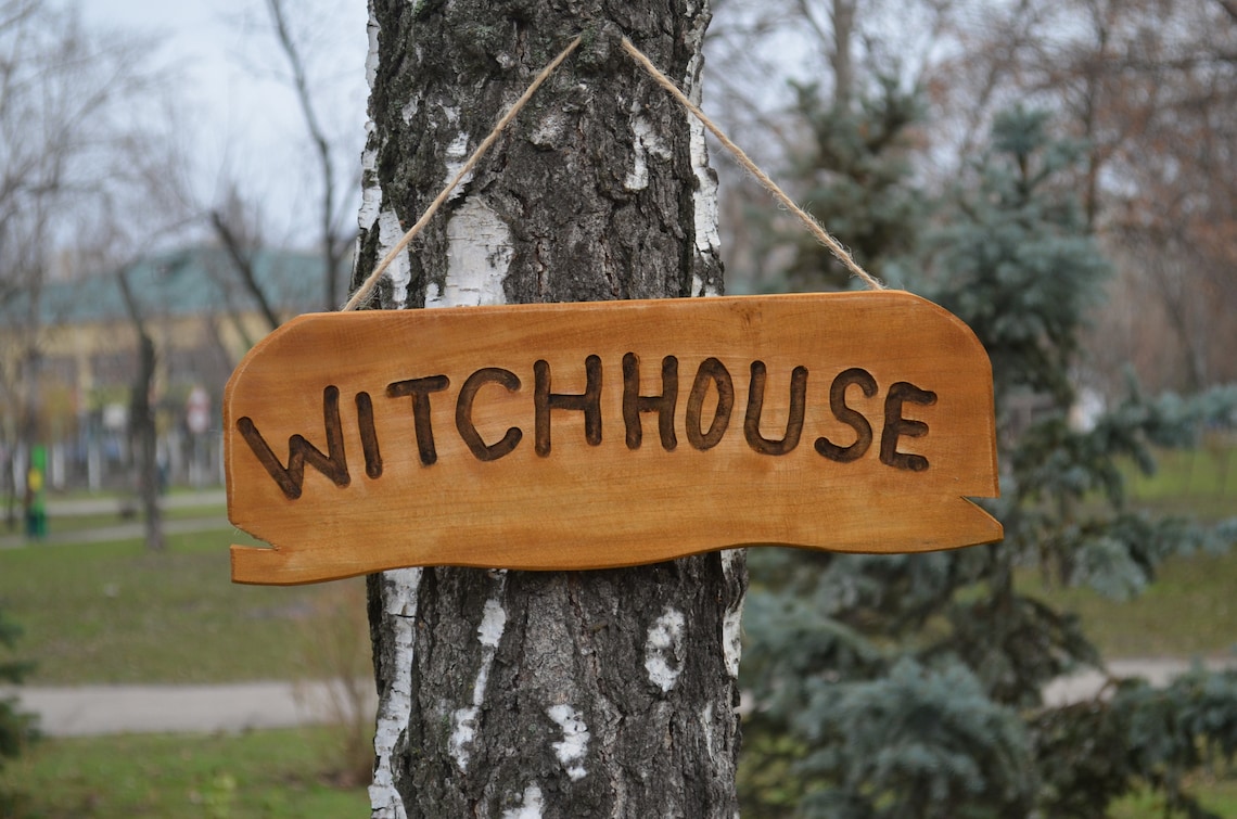 Wooden Sign WITCH HOUSE / Home Decor Wizard Magic / Witchcraft Etsy UK