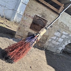 Handmade Pagan Besom Broom - Embrace Nature&#39;s Magic for Your Rustic Wedding Halloween Pagan broom, Wiccan besom, broomstick  Jumping broom