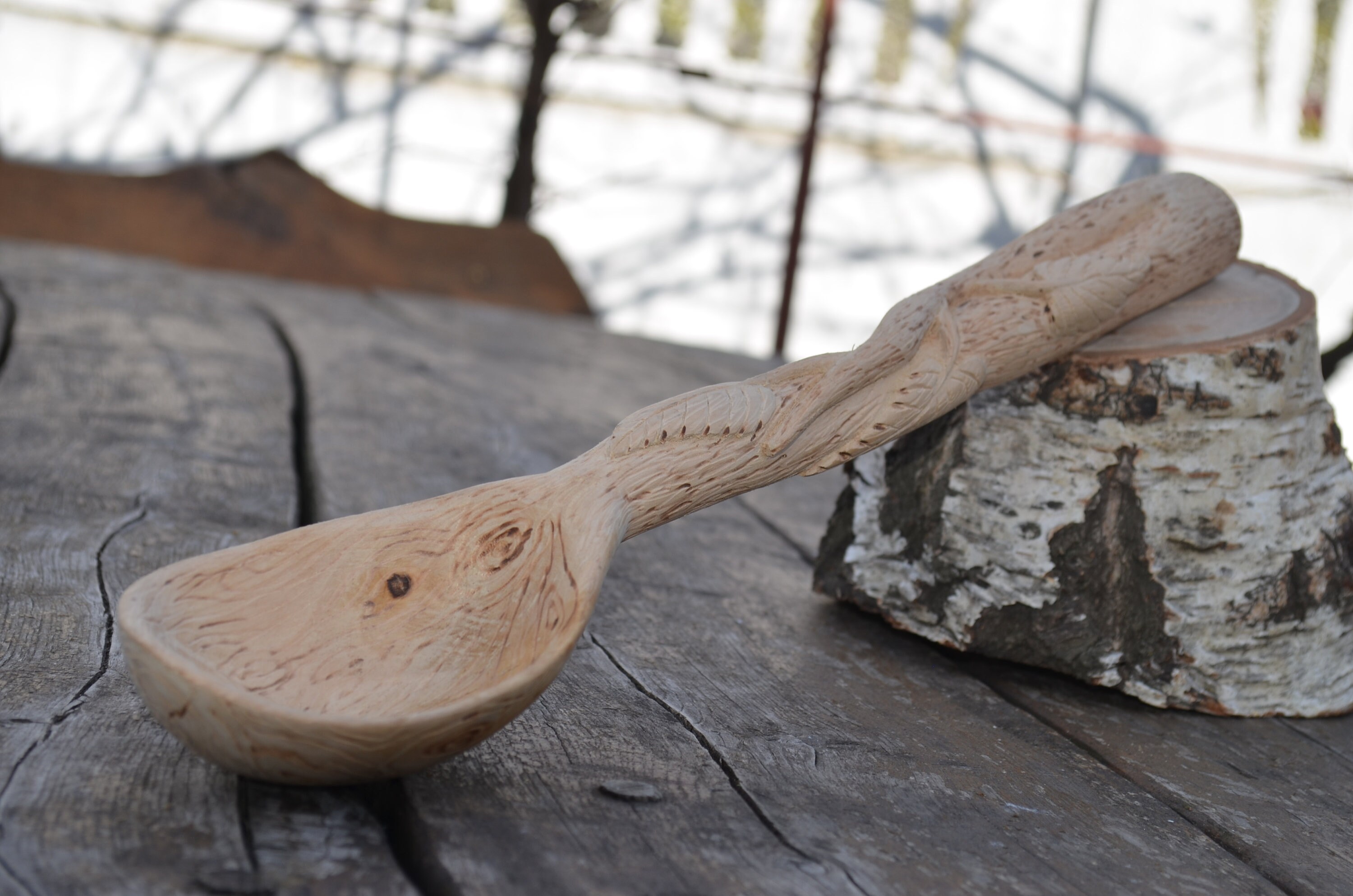 Cuillère teckel - cuillère de cuisine en bois - louche - avec poil lisse  imprimé