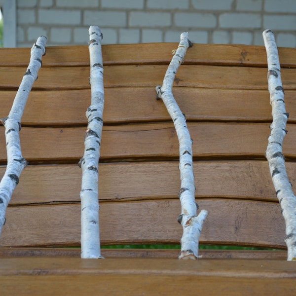 Set 4 Birch Branches 25", Large White Natural Birch Logs,  Christmas decor white birch twigs , Decorative Birch Sticks,   handmade goods