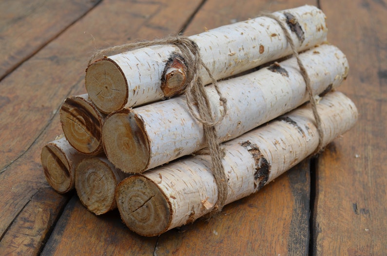 white birch logs