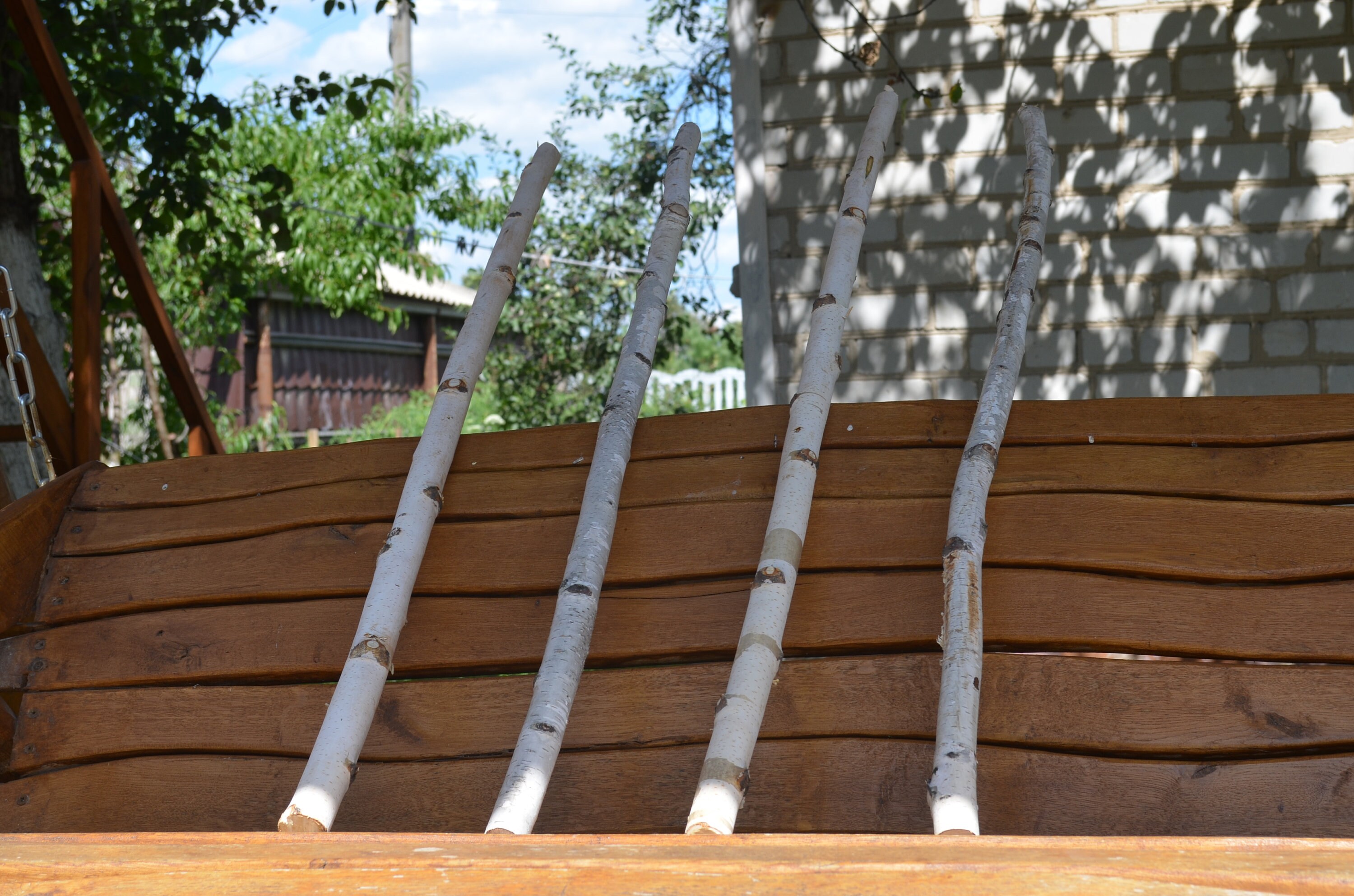 Birch Bundle Logs 4 White Birch Logs 39 inches Crafts Etsy