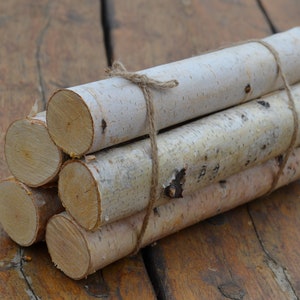 Amish-made Natural Large White Birch Logs 3-packs Great for
