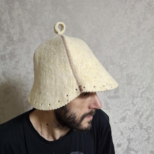 Regalo de gorro de sauna Gorro de sauna personalizado Gorro de sauna finlandés Gorro de sauna de lana Accesorios de sauna de fieltro Regalo de cumpleaños Gorros de sauna Regalo para padre Sauna Sauna