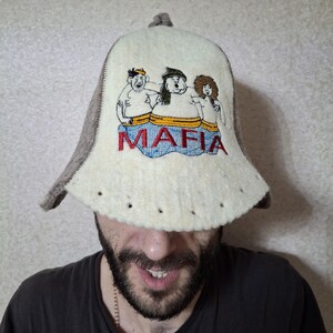Natural wool sauna hat spa gift for sauna enthusiasts handmade sauna hat felted sauna cap for men banya hat wool spa gift sauna hat 100%wool