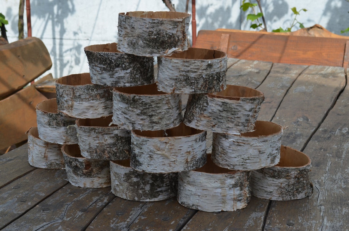 Large Natural White Birch Bark Sheets White Birch Bark round Etsy