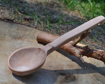 Carved unique wooden spoon, carved spoon, Hand Carved Wooden spoon kitchen interior, Stirring spoon.