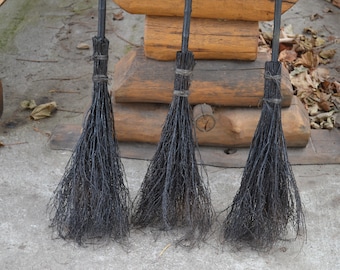 Witch broom Black witch broom for altar Authentic witch broom halloween broom broom Black mini witch broom halloween gift besom witch broom