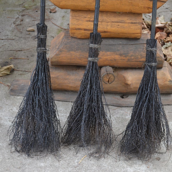 Black witch's broom ,Witch's broom Little Altar Broom, 35 inch Mini Witch, Wizard's Broom, small witch's broom, Witch's, Halloween Broom.