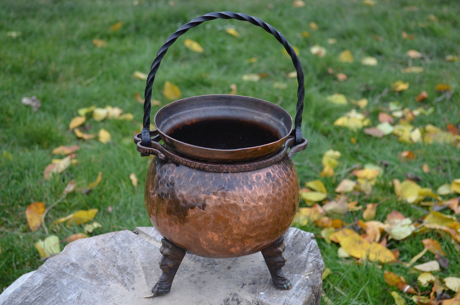 Vintage Cauldron Witch Antique Copper Cauldron Witches Etsy