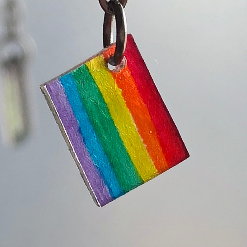 Tiny Baby Pride Flag Earrings