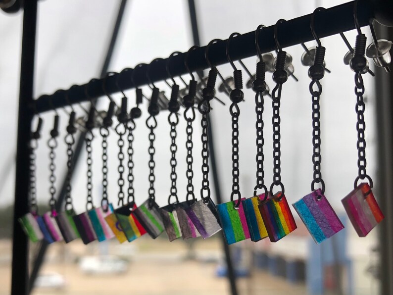 Tiny Baby Pride Flag Earrings