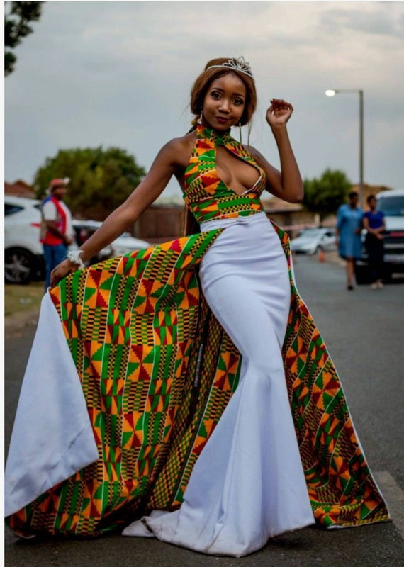 african print wedding dresses