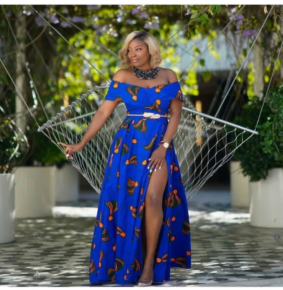 African Double Layered Print Dress African Print Nigerian Etsy