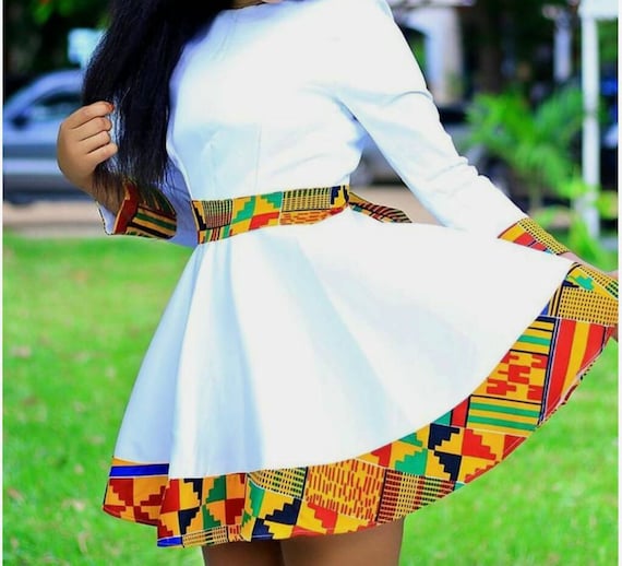 ankara short flay gown