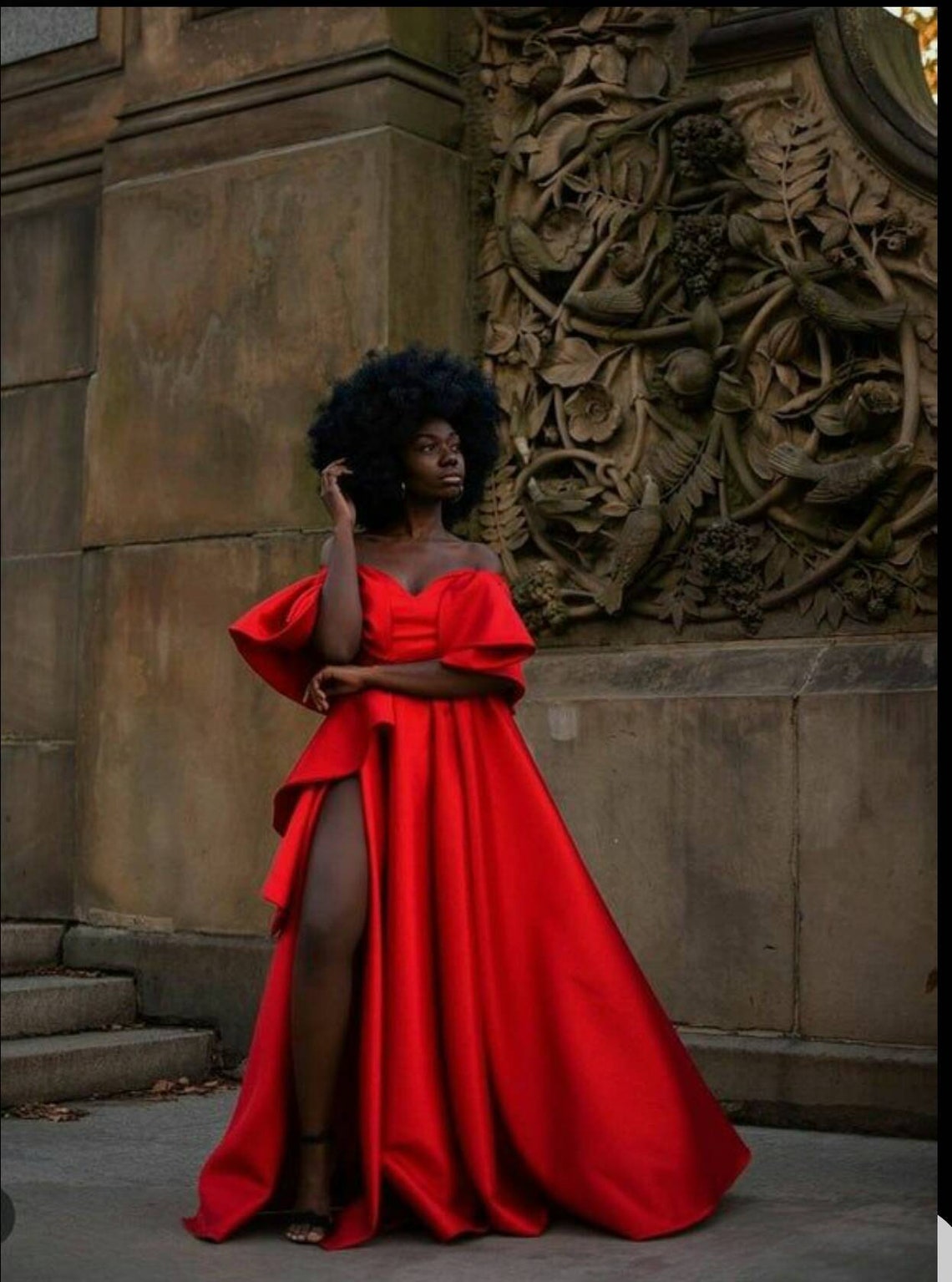 Red African print dress prom dresswomen clothing African | Etsy