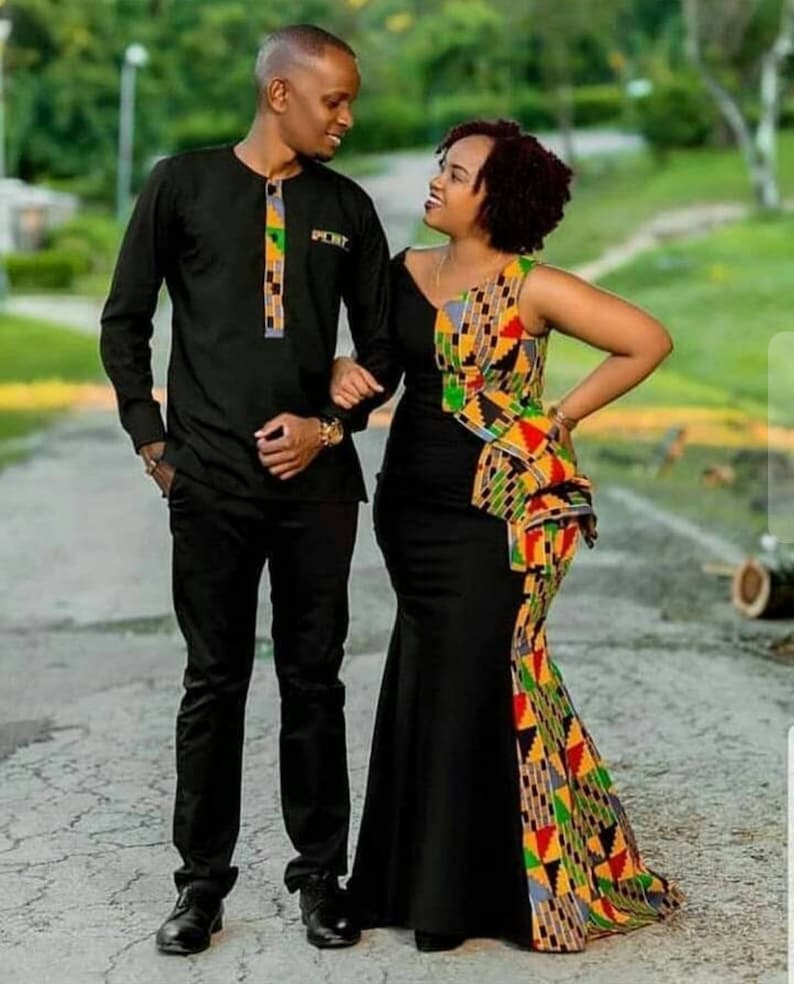 Couples tenue assortie robe de mode Ankara styles Ankara Etsy