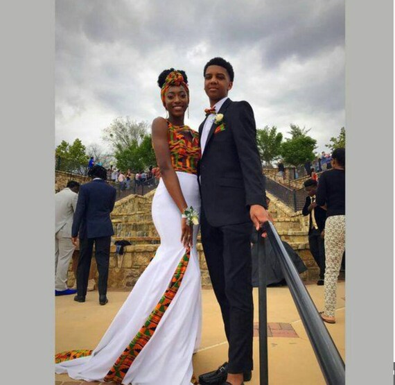 African Print Wedding Outfit African Fabricankara Gown And Etsy