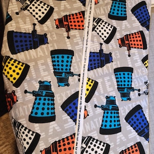 1 Yard of Colorful Daleks on Cotton