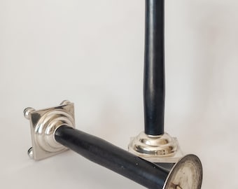 Mid-Century Modern Pillar Candle Holder Pair