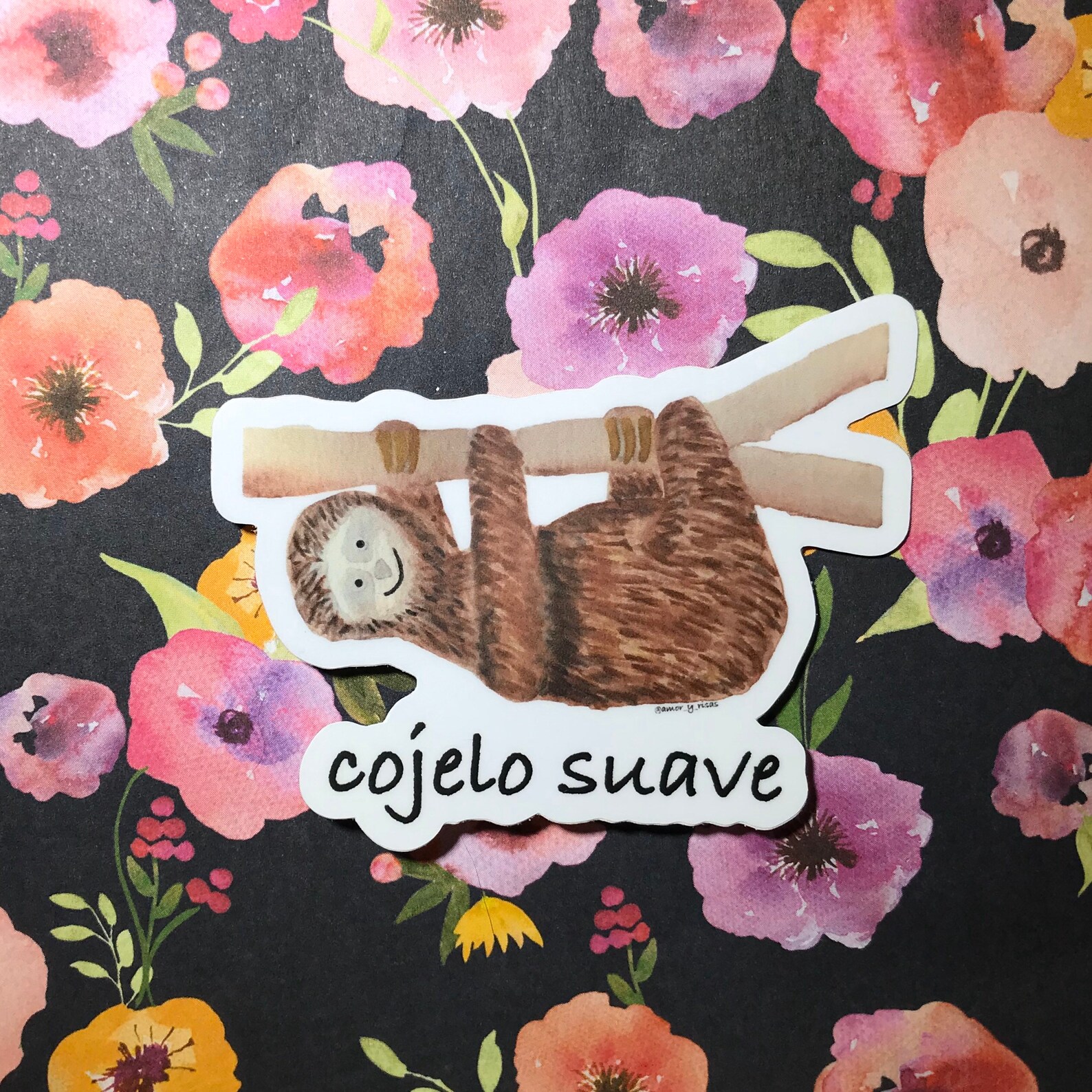 Spanish Sloth Vinyl Sticker Cojelo Suave Etsy
