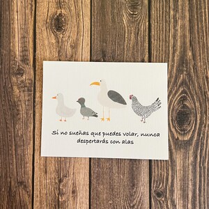 Motivational Spanish Card- Pajaro Card