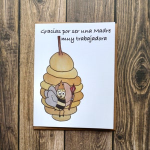 Spanish Mother's Day Card- Gracias Por Ser Una Madre Muy Trabajadora