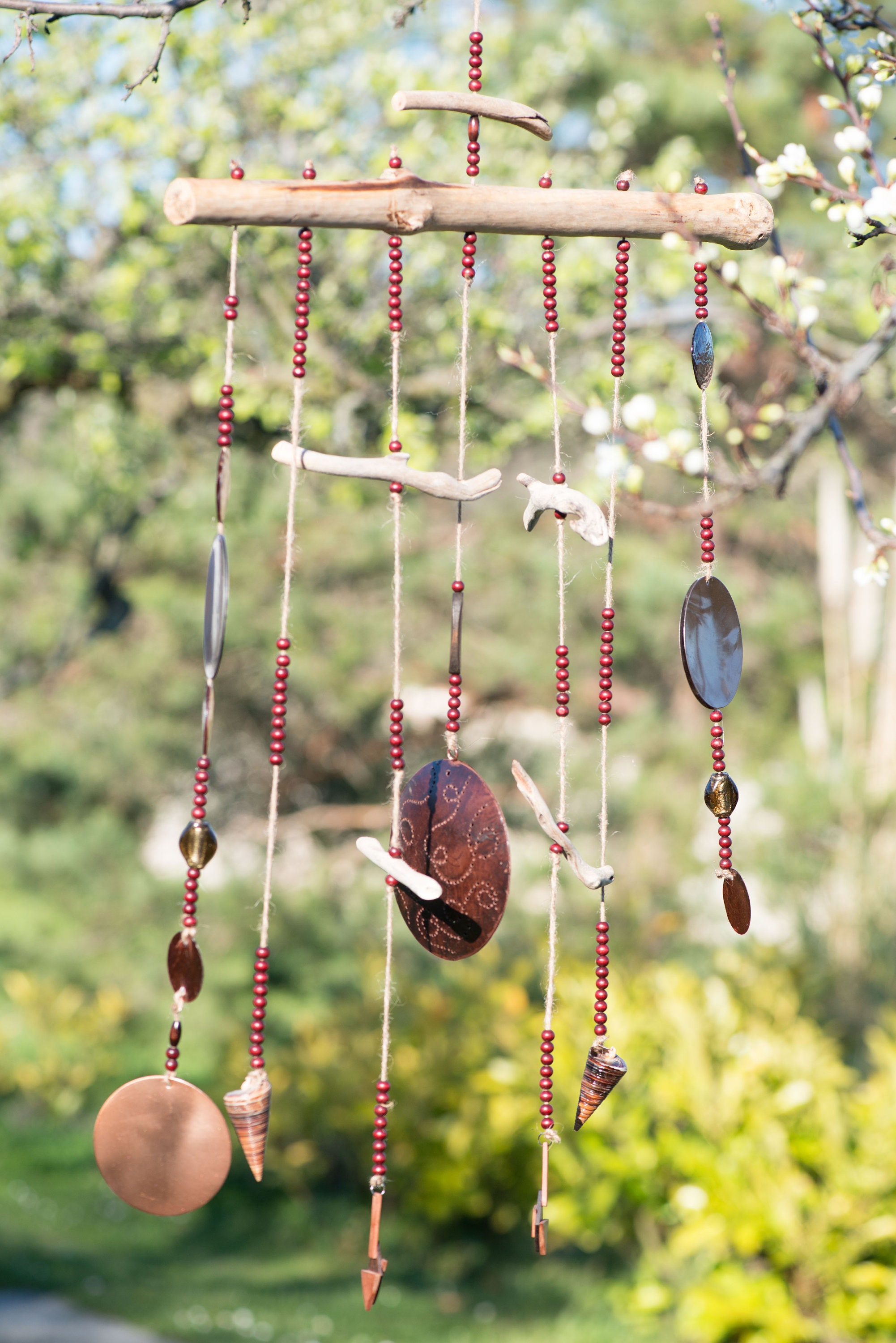 Mobile Bois Flotté Ethnique-Mobile Metal Ethnique Marron