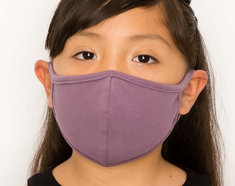Kids Size Cotton Face Mask | Double Layer Cloth Face Cover | Washable Reusable Made In USA