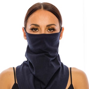 Double Layer Neck Gaiter for Men Women Cotton Face Mask Cover Fashion ...
