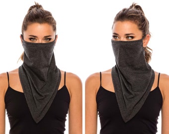 Double Layer Neck Gaiter for Men Women | Cotton Face Mask Cover | Fashion Bandana Scarf Made In USA