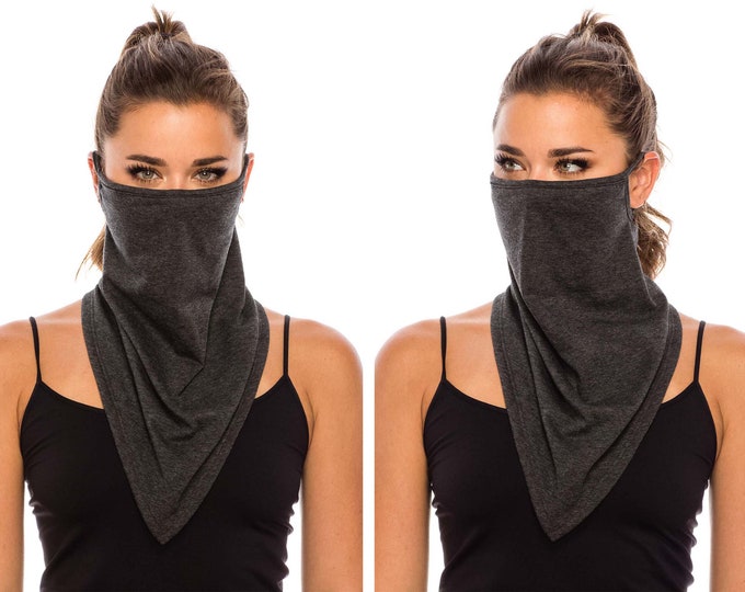 Double Layer Neck Gaiter for Men Women | Cotton Face Mask Cover | Fashion Bandana Scarf Made In USA