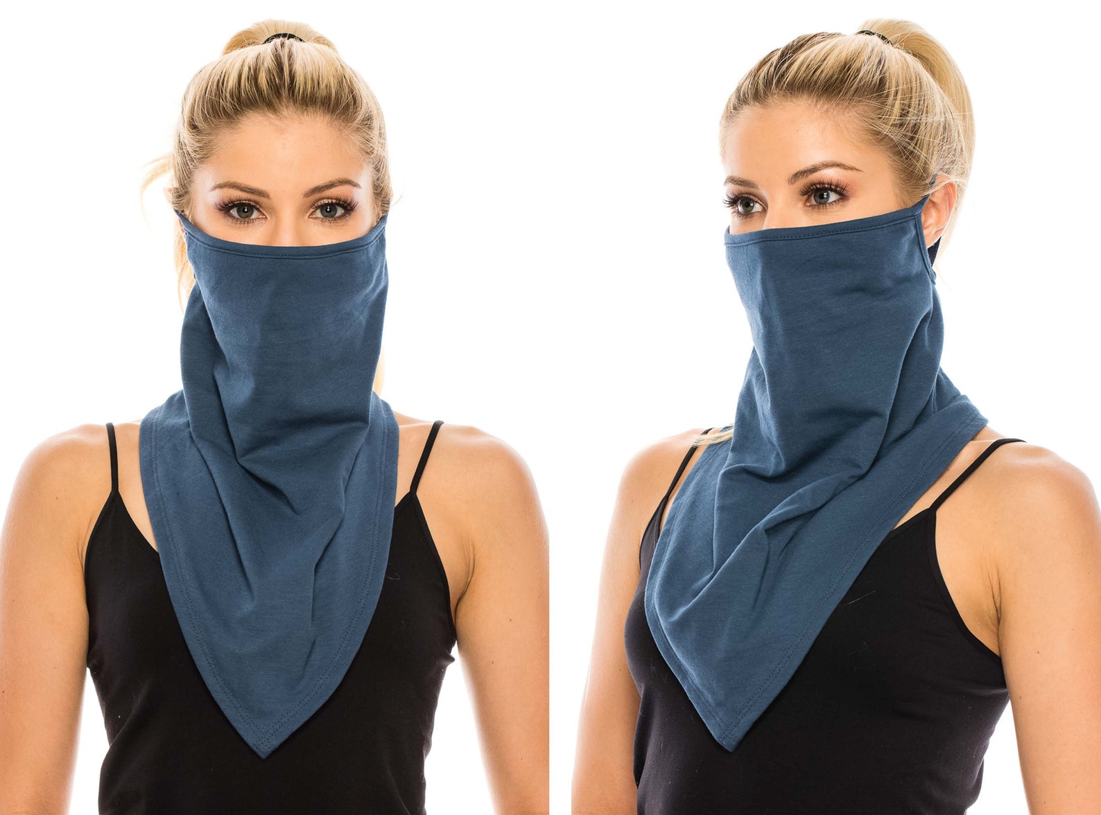 Double Layer Neck Gaiter for Men Women Cotton Face Mask Etsy
