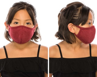 Kids Size Face Mask with Filter Pocket | Fashion Mask Cover | Washable Reusable Made In USA