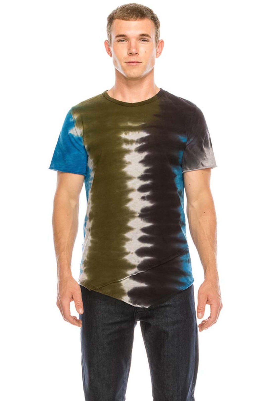 Neovic Mens Cotton Tie Dye T-shirt Casual Short Sleeve Crew - Etsy